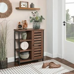 VASAGLE Sideboard »LSC74BX LSC74GD«, Küchenschrank mit 3 offenen Ablagen, Stahlgestell, vintage Braun 23 VASAGLE Sideboard »LSC74BX LSC74GD«, Küchenschrank mit 3 offenen Ablagen, Stahlgestell, vintage Braun -Vasagleaus Geschaft ffde2fd9 0ff4 40fa 9562 ba19fd735167